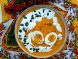 Soupe de butternut, oeuf et chèvre