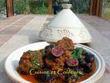 Tajine de boulettes d'agneau aux figues