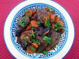 Tajine de joues de veau à l'orange/pruneaux/carottes