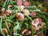 Poêlée de haricots verts, saucisse fumée Bio, marrons entiers épuchés de chez Picard Vive les Restes