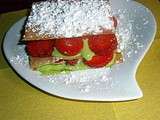 Millefeuille aux fraises et crème pistache