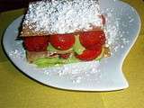 Millefeuille aux fraises et crème pistache