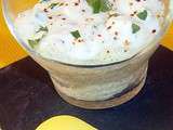 Verrine mousse de courgettes sauce aux herbes