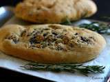 Foccacia olives noires et romarin