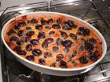 Clafoutis crémeux aux prunes et poires