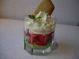 Coupe de fraises menthe et Chantilly