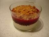 Panna cotta au cassis et croustillant de crumble