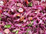 Salade de chou rouge aux amandes torréfiées