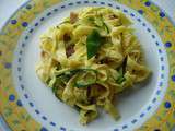 Tagliatelles et spaghettis de courgettes façon carbonara