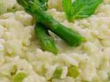 Risotto crémeux aux asperges vertes et fourme d’ambert