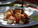 Noix de Saint-Jacques vanillées à la plancha & aux tomates confites