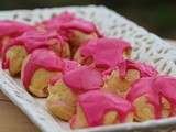 Petits choux, crème à la rose