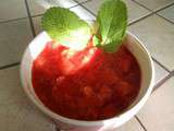 Compotée de fraises à la menthe