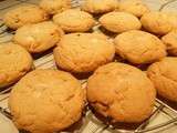 Cookies croquants au beurre de cacahuètes et chocolat blanc