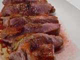 Magret de canard au miel