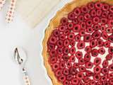 Tarte aux framboises et au chocolat blanc