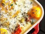 C’est un oeuf cocotte? Non une gratin de légumes