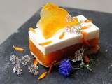 Butternut confit, bavarois de fromage blanc cf Michel Bras