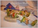 Brochettes de cabillaud et Noix de Saint-Jacques