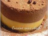 Entremets chocolat, orange curd et mousse au chocolat