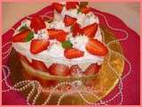 Fraisier en forme de coeur