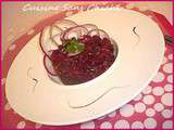 Tartare de betterave et oignon rouge