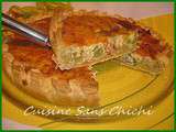 Tarte aux courgettes trompettes et aux petits lardons