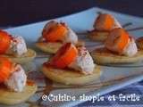 Blinis aux rillettes de crabe