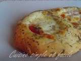 Fougasse tomate mozzarella (façon pizza)