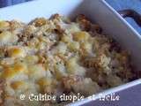 Gratin de boulgour aux lardons et champignons