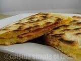 Pain naan façon croque monsieur