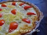 Quiche au poulet mariné et tomates