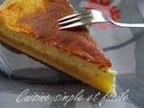 Tarte au fromage blanc sur lit de compote de pommes