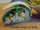 Wrap au poulet et curry