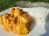 Poulet au curry et crème de coco