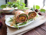 Wrap maison au houmous de haricot rouge