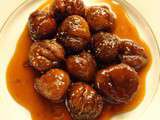 Marrons glacés au sirop d’érable cuisson basse température