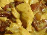 Poulet sauté au curry et noix de coco