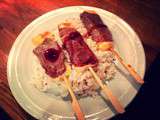 Brochettes japonaises : brochettes Teriaki de boeuf au fromage