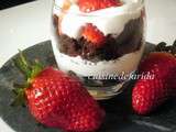 Verrine brownies fraise