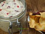 Rillettes aubergine et pissalat, chips de légumes