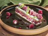 Millefeuille framboise basilic