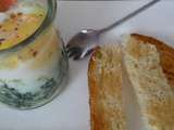 Oeuf cocotte épinards, ricotta, truite au Thermomix