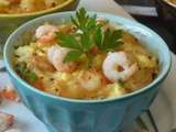 Verrines aux oeufs durs et aux crevettes