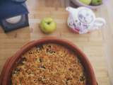 Crumble aux pommes et aux graines de sésame noir