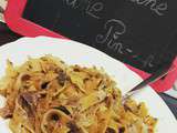 Tagliatelle aux champignons et à  la crème avec ou sans thermomix