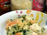 Crumble de courgettes et poulet au parmesan