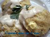 Galettes de poisson, sauce blanche au thermomix