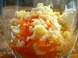 Verrine de crumble, poivrons et ricotta