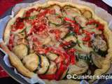 Tarte poivrons-courgettes à la moutarde - Cuisiner Simple